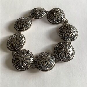 Hefty Sterling Concho Dome Style Bracelet 51.8 Gr.